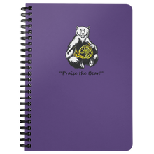 Load image into Gallery viewer, Spiral bound Notebook "Praise the Bear" Purple