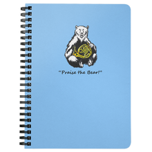 Load image into Gallery viewer, Spiral bound Notebook "Praise the Bear" Light Blue