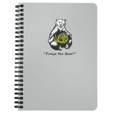 Load image into Gallery viewer, Spiral bound Notebook "Praise the Bear" Light Grey
