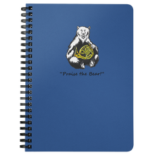 Load image into Gallery viewer, Spiral bound Notebook "Praise the Bear" Blue