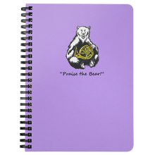 Load image into Gallery viewer, Spiral bound Notebook "Praise the Bear" Lilac Latest