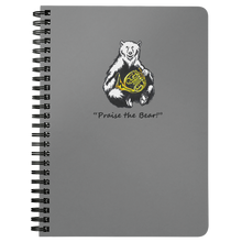 Load image into Gallery viewer, Spiral bound Notebook &quot;Praise the Bear&quot; Grey
