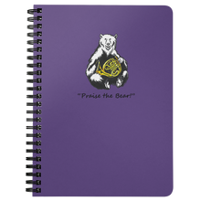 Load image into Gallery viewer, Spiral bound Notebook &quot;Praise the Bear&quot; Purple
