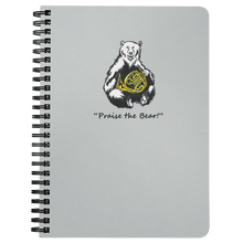 Load image into Gallery viewer, Spiral bound Notebook &quot;Praise the Bear&quot; Light Grey
