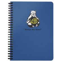 Load image into Gallery viewer, Spiral bound Notebook &quot;Praise the Bear&quot; Blue
