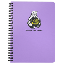 Load image into Gallery viewer, Spiral bound Notebook &quot;Praise the Bear&quot; Lilac Latest
